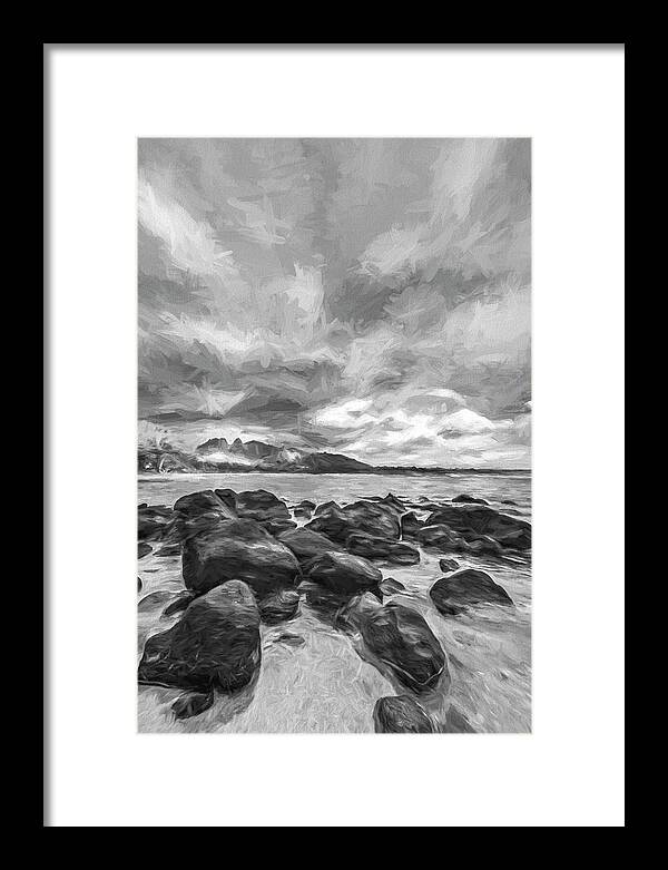 Anahola Framed Print featuring the photograph Morningtide II #1 by Jon Glaser