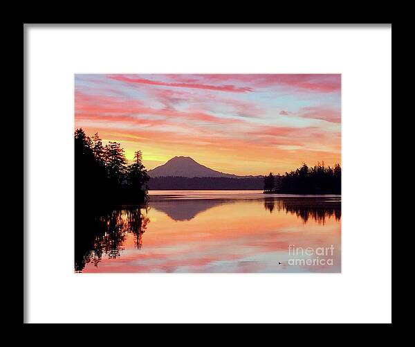 Photography Framed Print featuring the photograph Mount Rainier Dawn #3 by Sean Griffin