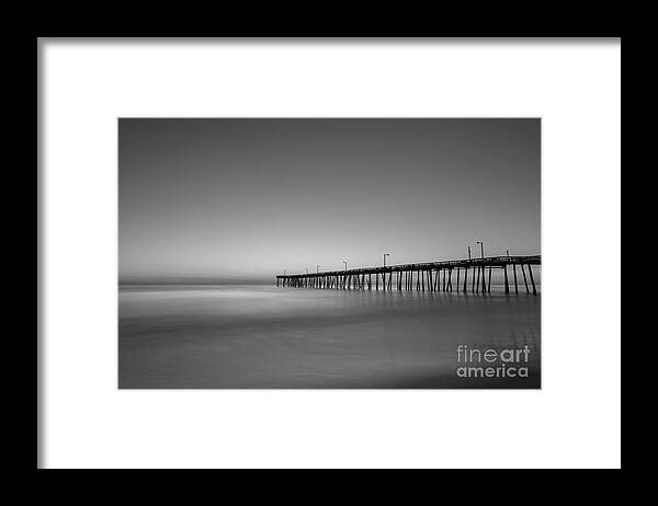Nags Head Fishing Pier Framed Print featuring the photograph Nags Head Fishing Pier Sunrise #1 by Michael Ver Sprill