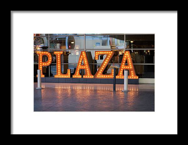  Framed Print featuring the photograph Neon Plaza by Carl Wilkerson