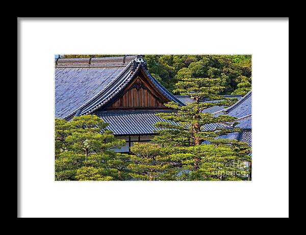 Japan Framed Print featuring the photograph Nijo Castle Gardens Kyoto Japan #1 by Waterdancer 