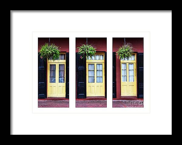 New Orleans Framed Print featuring the photograph NOLA Doors Triptych #2 #1 by Jarrod Erbe