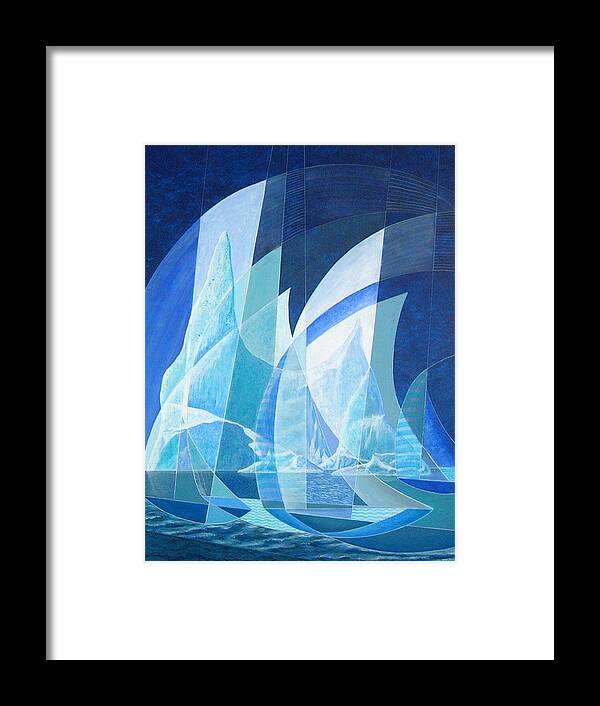 Sails Framed Print featuring the painting North Run #1 by Douglas Pike