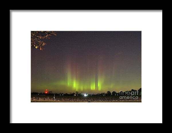 Northern Framed Print featuring the photograph Northern Lights #1 by Erick Schmidt