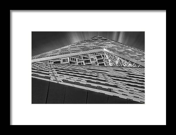 Via 57 West Framed Print featuring the photograph NYC West 57 ST Pyramid #1 by Susan Candelario