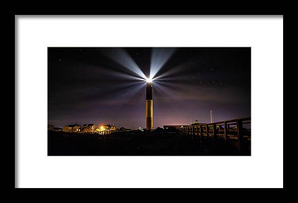 Oak Island Framed Print featuring the photograph Oak Island Lighthouse by Nick Noble