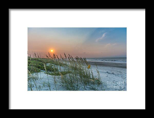 Isle Of Palms Framed Print featuring the photograph Ocean Sunrise #2 by Dale Powell