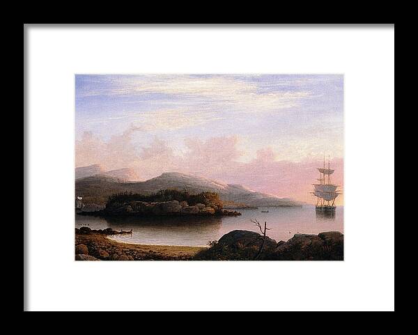 Fitz Henry Lane (american Framed Print featuring the painting Off Mount Desert Island #1 by MotionAge Designs