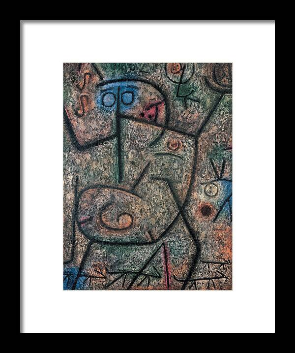 Paul Klee Framed Print featuring the painting Oh These Rumors #1 by Paul Klee