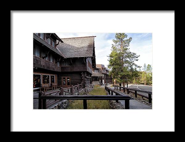 Wyoming Framed Print featuring the photograph Old Faithful Inn #1 by Shirley Mitchell