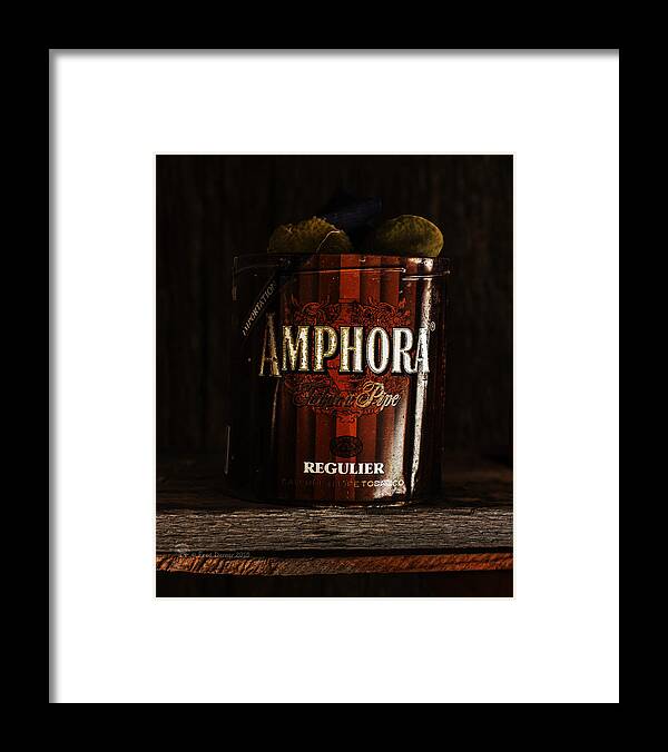 Antique Framed Print featuring the photograph Old Tobacco Can #1 by Fred Denner