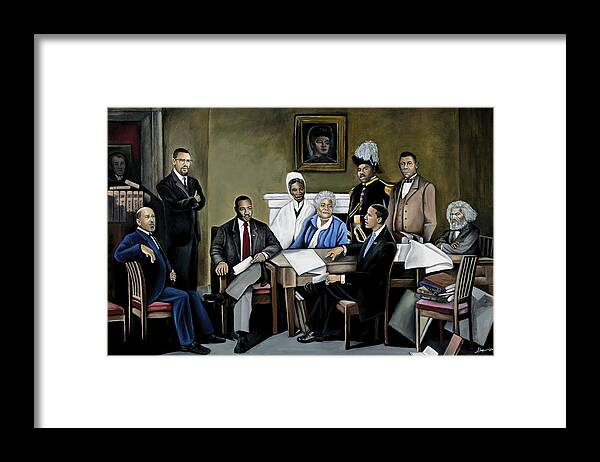 President Barack Obama Framed Print featuring the painting One Day by Stacy V McClain
