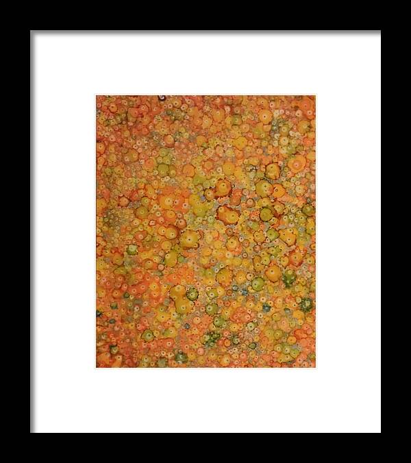Alcohol Ink Prints Framed Print featuring the painting Orange Craze by Betsy Carlson Cross