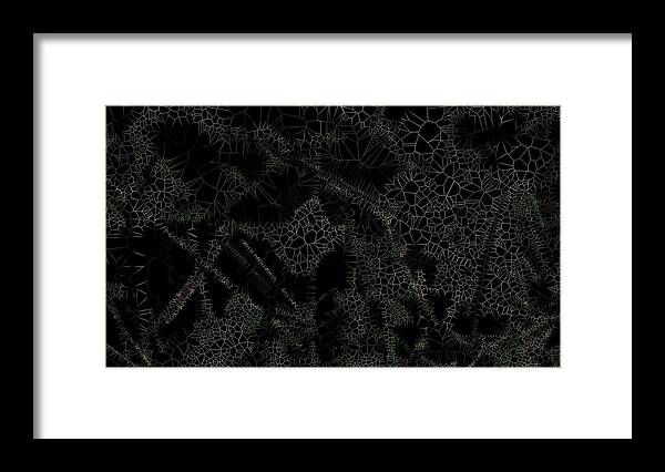 Vorotrans Framed Print featuring the mixed media Organic Leaves by Stephane Poirier