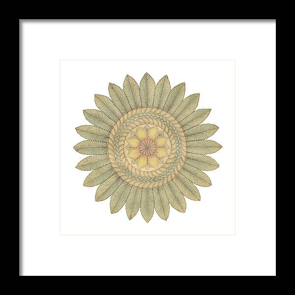 J Alexander Framed Print featuring the drawing Ouroboros ja074 by Dar Freeland