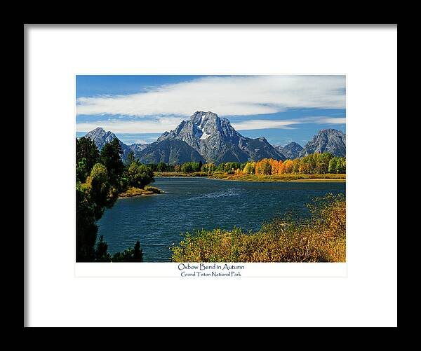 Mt. Moran Framed Print featuring the photograph Oxbow Bend In Autumn #1 by Greg Norrell