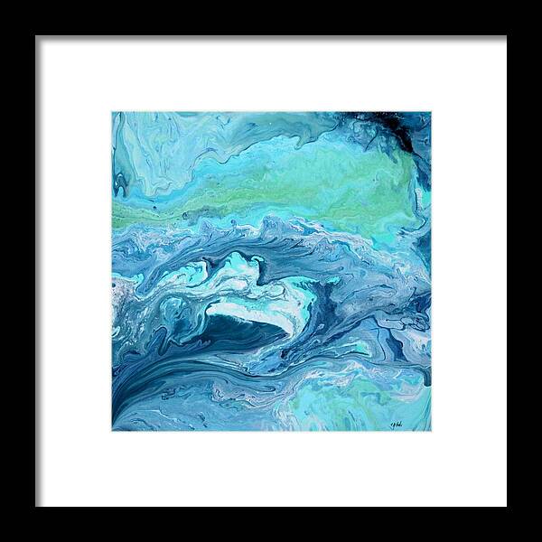Abstract Framed Print featuring the painting #1 Pacific Ocean Series #1 by Carole Sluski