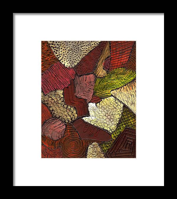 Patchwork Framed Print featuring the painting Patchwork #1 by Wayne Potrafka