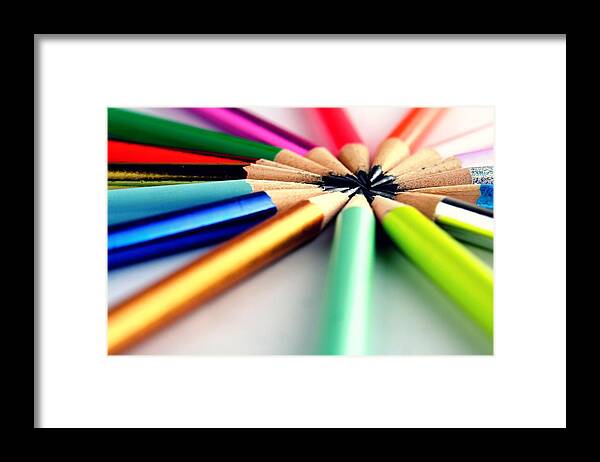 Sharpened Framed Print featuring the photograph Pencils #1 by Jun Pinzon