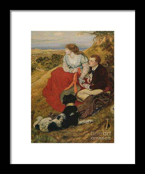 Ford Madox Brown (1821�1893) Picnic Framed Print featuring the painting Picnic #3 by MotionAge Designs