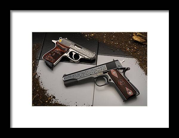 Pistol Framed Print featuring the photograph Pistol #1 by Mariel Mcmeeking