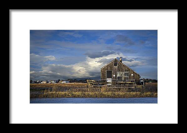 Plum Framed Print featuring the photograph Plum Island Shack by Rick Mosher