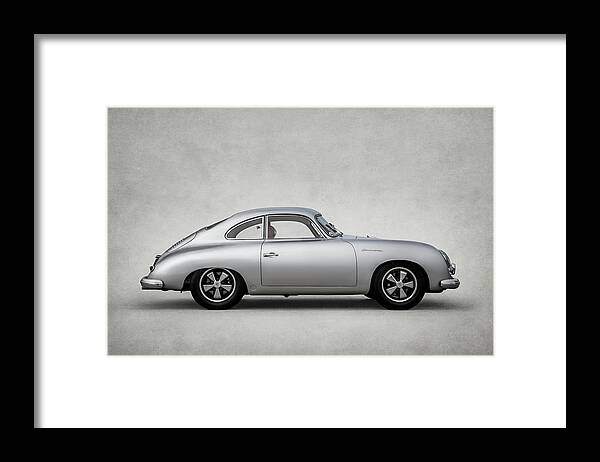 Vintage Framed Print featuring the digital art Porsche 356 #2 by Douglas Pittman