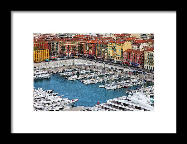Nice Framed Print featuring the photograph Port of Nice in France #1 by Artur Bogacki