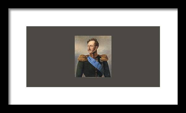 Julie Wilhelmine Hagen-schwarz (russian Framed Print featuring the painting Portrait of Emperor Nikolai by MotionAge Designs