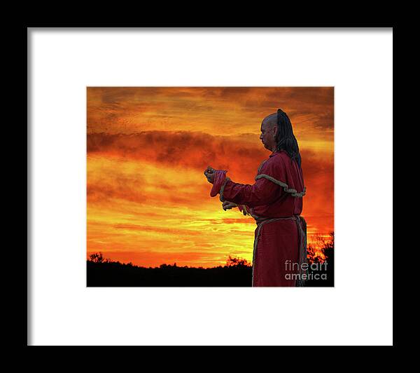 Prayer To The Master Of Life Framed Print featuring the digital art Prayer to the Master of Life #1 by Randy Steele
