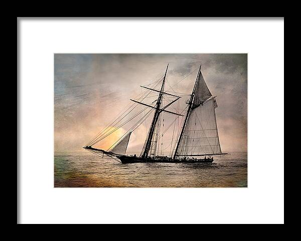 Textured Framed Print featuring the photograph Pride of Baltimore II by Fred LeBlanc