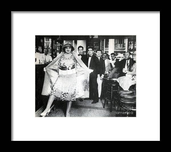 Culture Framed Print featuring the photograph Prohibition, Flapper Flask Fashion by Science Source