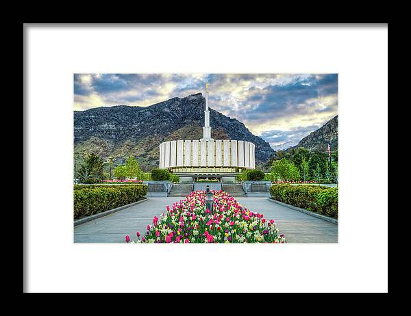 Lds Framed Print featuring the photograph Provo Utah Temple #2 by Brett Engle