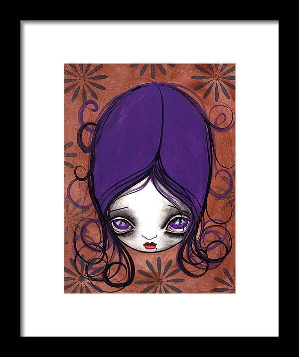 Purple Framed Print featuring the painting Purple #1 by Abril Andrade