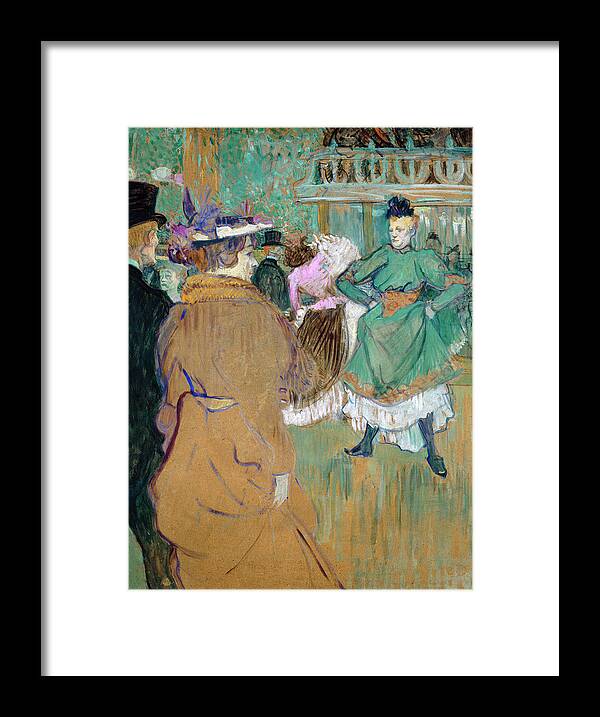 Toulouse-lautrec Framed Print featuring the painting Quadrille at the Moulin Rouge #1 by Henri de Toulouse-Lautrec