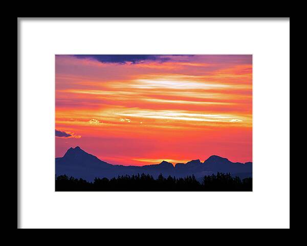 Sunrise Framed Print featuring the photograph Red Sunrise #1 by Brian O'Kelly