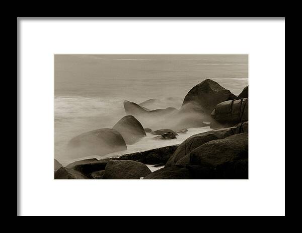Rock Framed Print featuring the photograph Rock and Sea #1 by Amarildo Correa