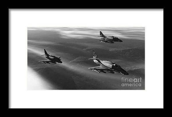 Aviation Art Framed Print featuring the digital art Rolling Thunder #1 by Richard Rizzo