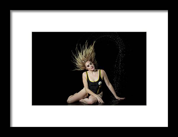 Implied Nude Framed Print featuring the photograph Rose--watershoot by La Bella Vita Boudoir