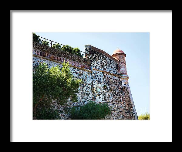 France Framed Print featuring the photograph Royal Castle Le Chateau Collioure France #1 by Chuck Kuhn