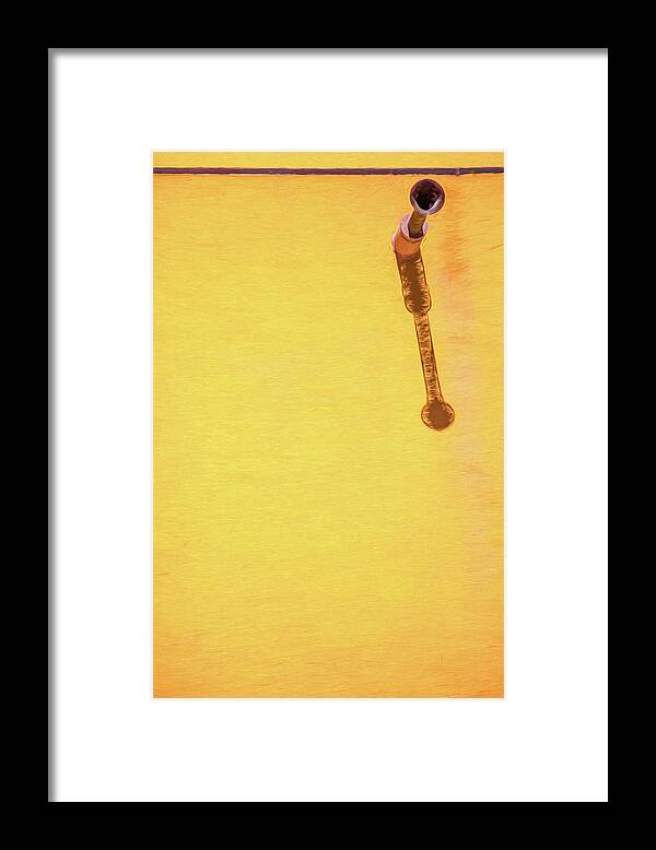 David Letts Framed Print featuring the painting Rustic Water Drain Pipes by David Letts