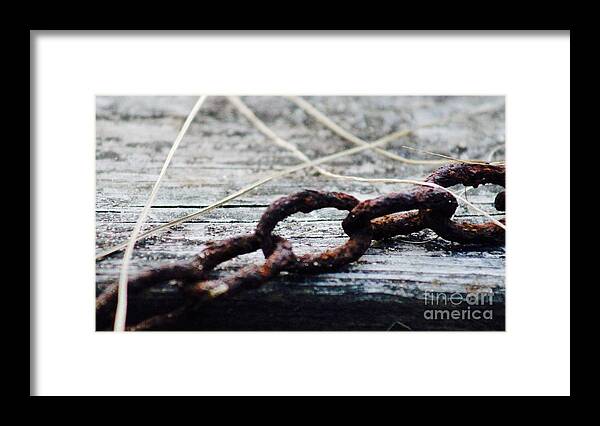 Rust Framed Print featuring the photograph Rusty Chain #1 by Deena Withycombe