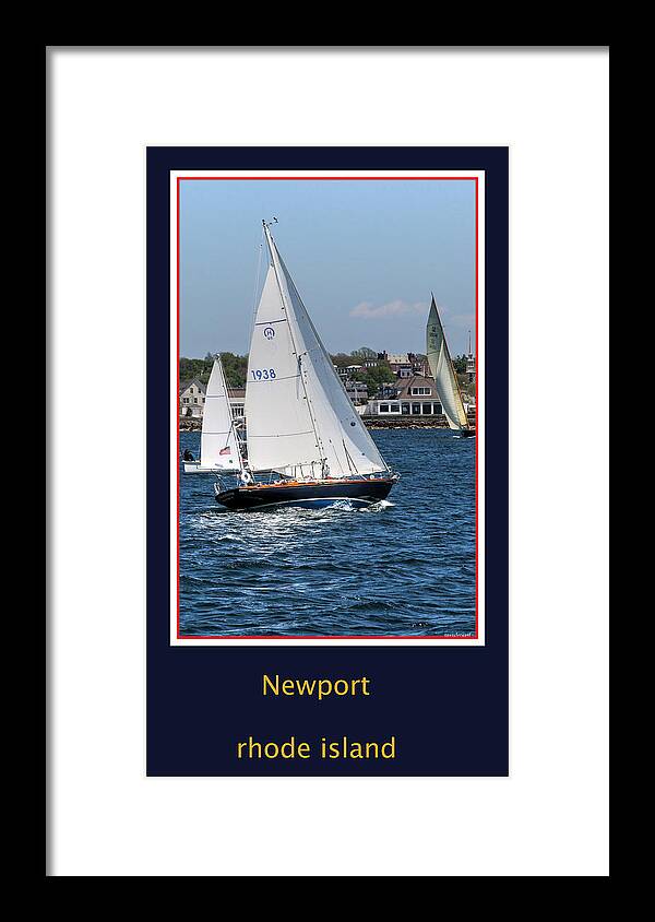 Rhode Island Framed Print featuring the photograph Sailing Newport #2 by Tom Prendergast