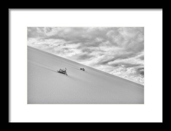 Gobi Framed Print featuring the photograph Sand and Clouds #1 by Hitendra SINKAR