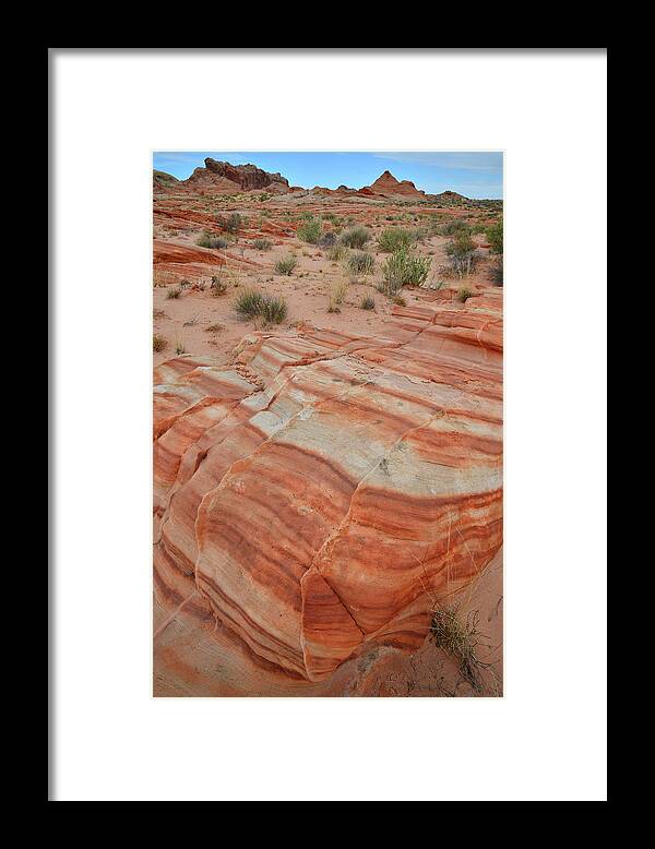 Valley Of Fire State Park Framed Print featuring the photograph Sandstone Stripes in Valley of Fire #1 by Ray Mathis