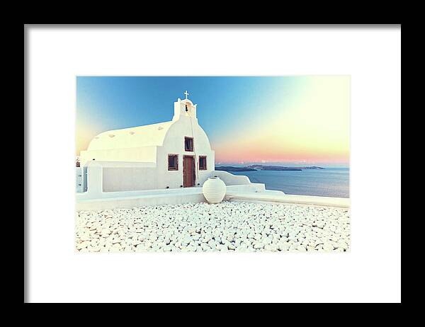 Oia Framed Print featuring the photograph Santorini #1 by Gualtiero Boffi