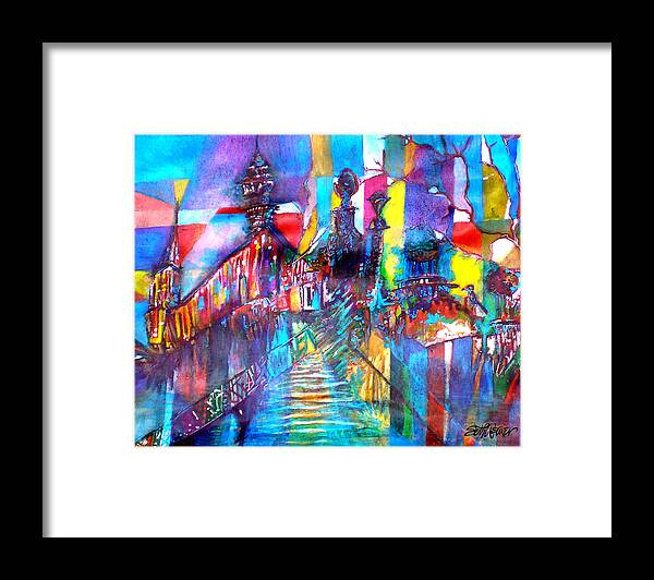Edward Scissorhand Film Framed Print featuring the painting Scissorhand's Castle by Seth Weaver