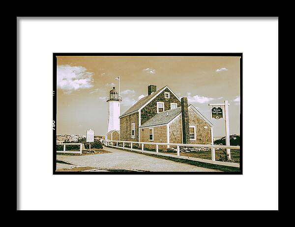 Architecture Framed Print featuring the photograph Scituate Lighthouse in Scituate, MA #1 by Peter Ciro