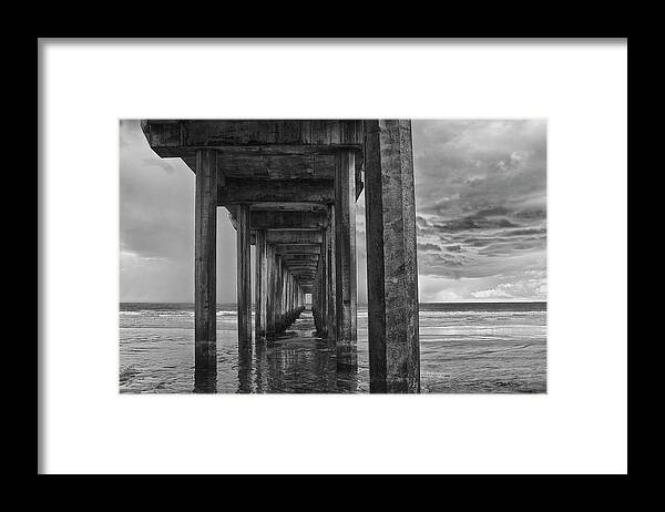 Ocean Framed Print featuring the photograph Scripps Pier San Diego #1 by Donald Pash