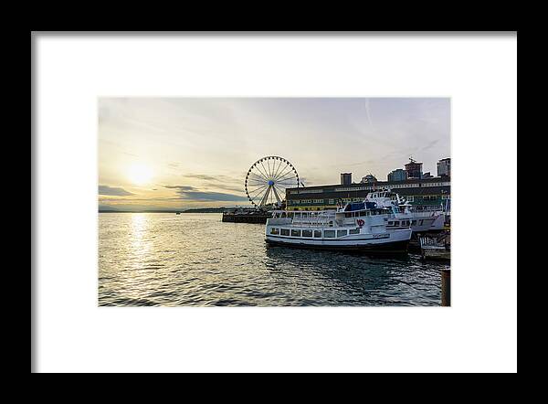 Seattle Framed Print featuring the photograph Seattle Waterfront #1 by Cathy Anderson